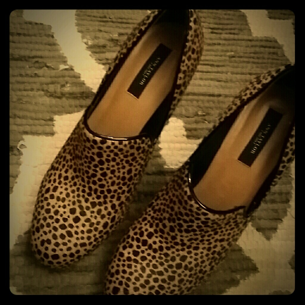 Cheetah pony hair pumps